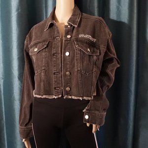 PLAYBOY DEMIN RHINESTONE JACKET SZ. XS/S NEW